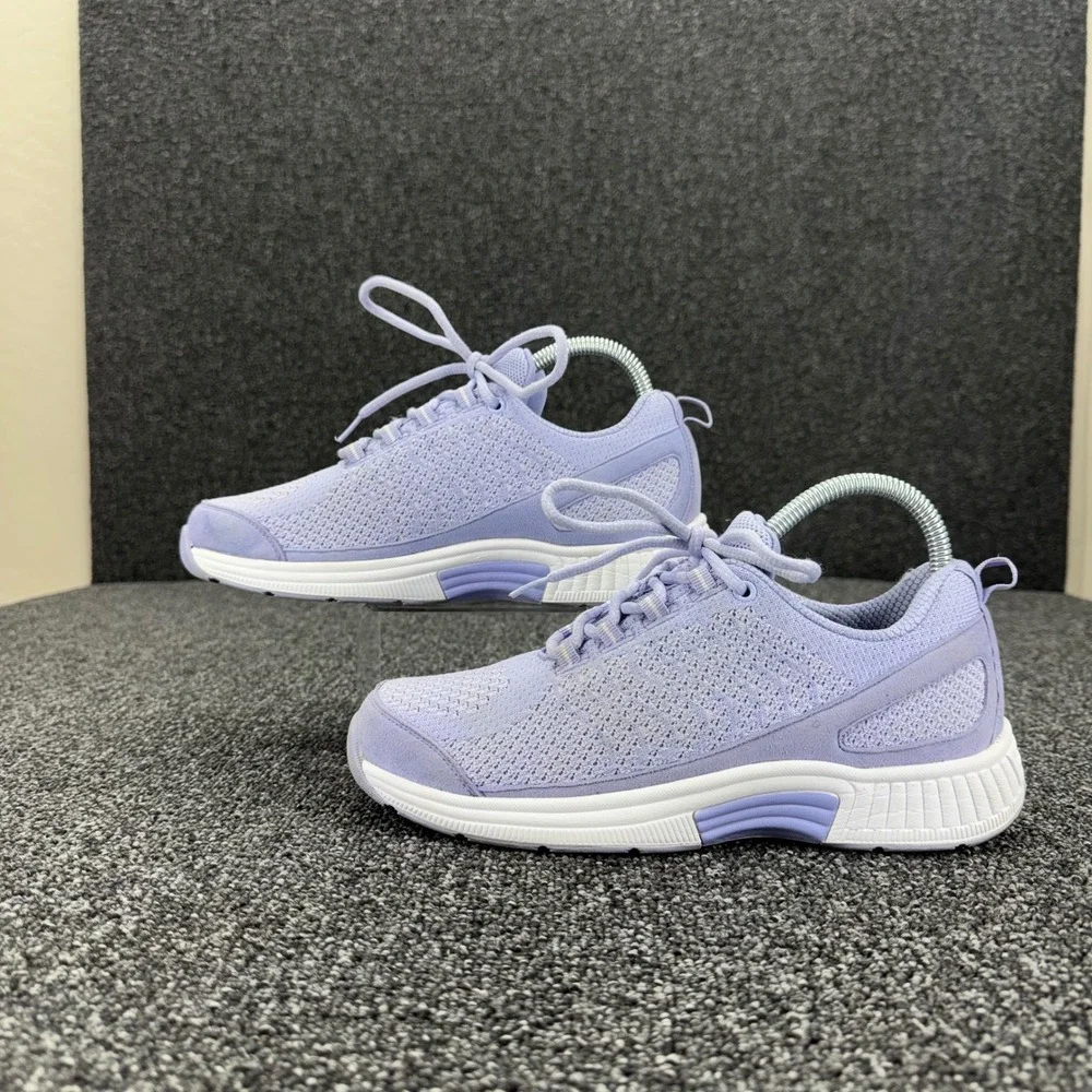 Orthofeet Coral Stretch Knit Sneakers Womens 8 Lavender Good comfort lifestyle